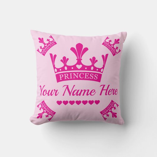 Coussin Couronne rose princesse (Recto)