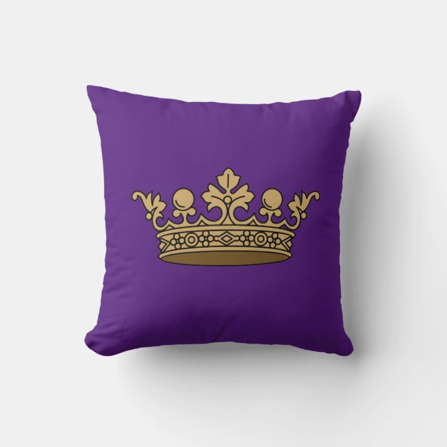 Coussin couronne royale d'or sur l'arrière - plan profond (Recto)