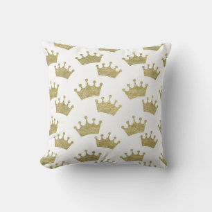 Coussin Couronnes dorées Décor de livre d'histoires du Pri
