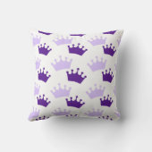 Coussin Couronnes violettes Décor de conte de prince de co (Verso)