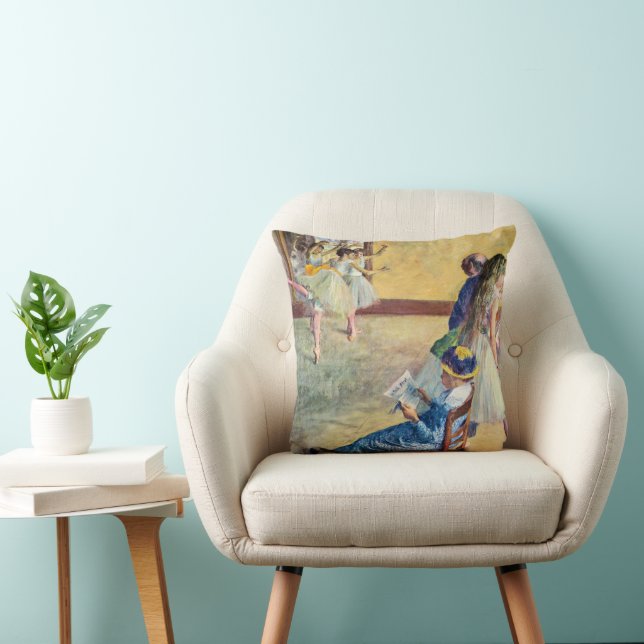 Coussin Cours de danse, la salle de danse par Edgar Degas (Chaise)