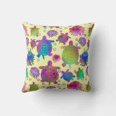 Coussin Course avec tortues pour le petit-déjeuner (Verso)