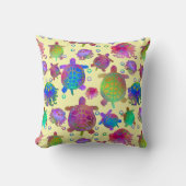 Coussin Course avec tortues pour le petit-déjeuner (Recto)