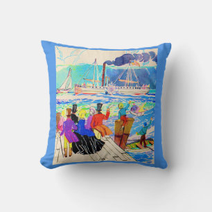 Coussin course de yacht du 19e siècle