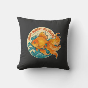 Coussin Courte Mémoire Grands Rêves Poisson Rouge Vintage