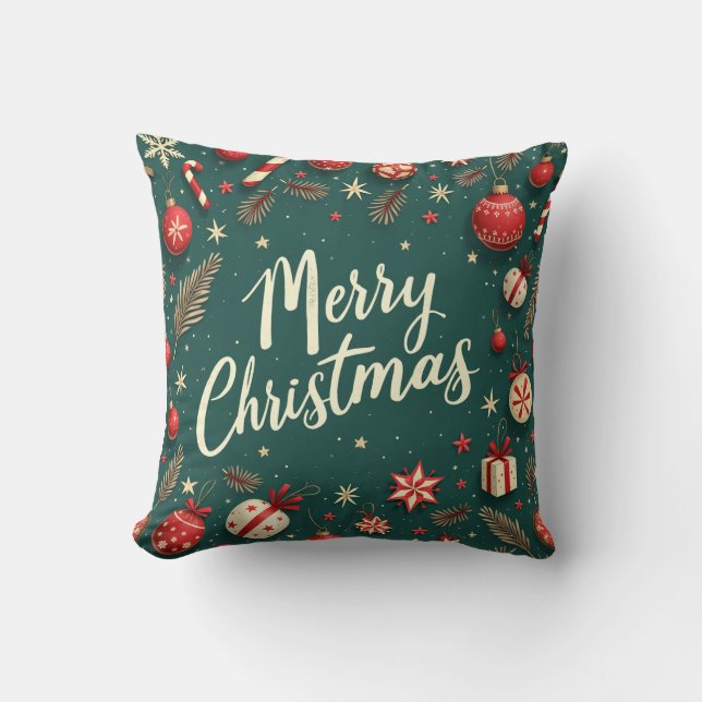 Coussin coussin à l'ambiance de Noël (Recto)
