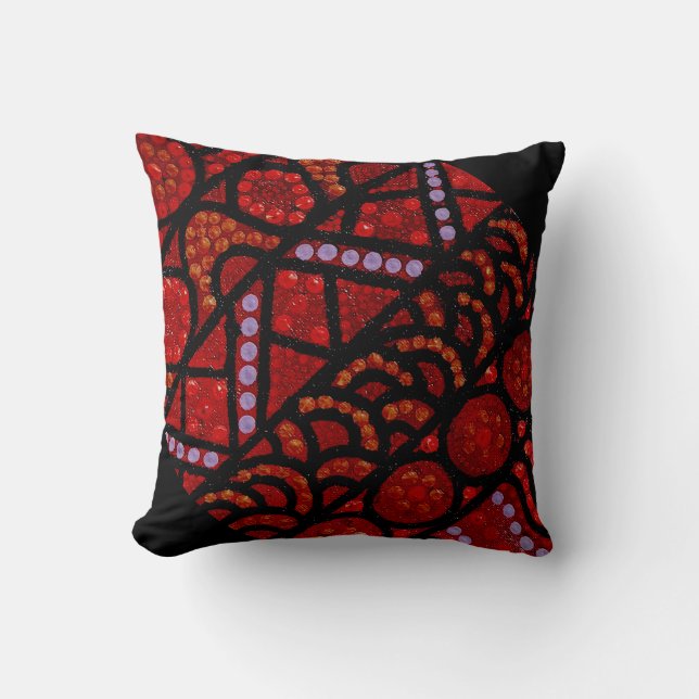 Coussin Coussin Accent Noir Rouge Voyage (Recto)
