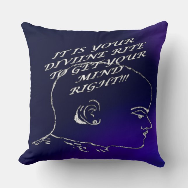 Coussin 'Coussin carré « Get Your Mind Right »' (Recto)