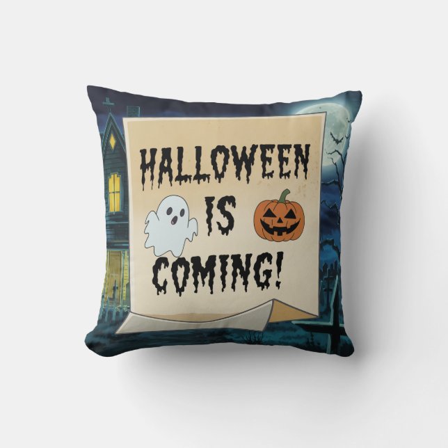 Coussin coussin carré pour Halloween(5) (Recto)