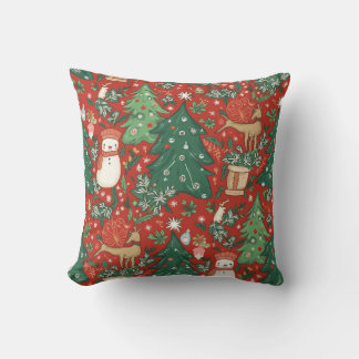 Coussin coussin customisé à l'ambiance de Noël
