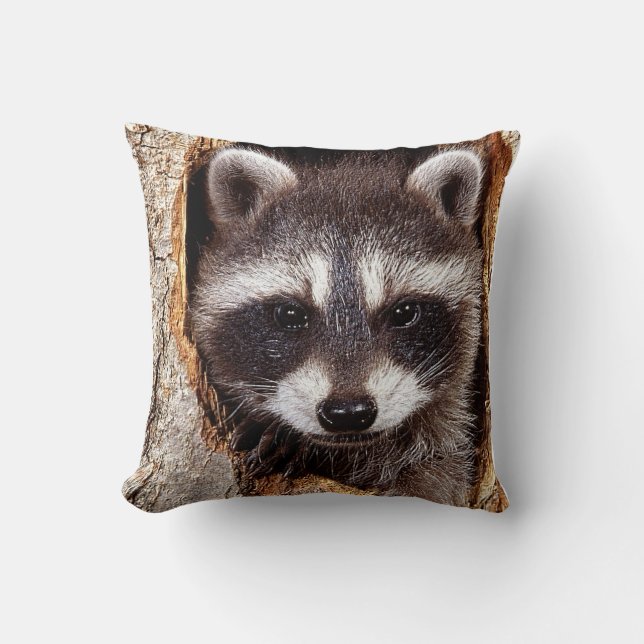 Coussin "Coussin de jet de raton laveur" (Recto)