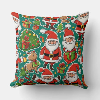 Coussin "Coussin de Noël du Père Noël Festif"