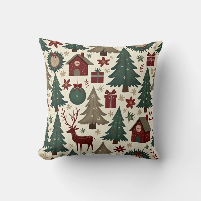 Coussin coussin de Noël paisible (Recto)