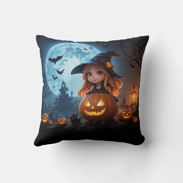 Coussin coussin de sorcière Halloween (Verso)
