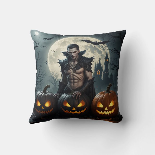 Coussin coussin de vampire d'Halloween (Verso)
