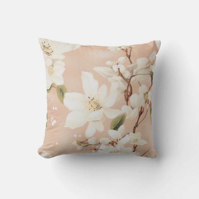 Coussin "Coussin décoratif en fleurs douces" (Recto)