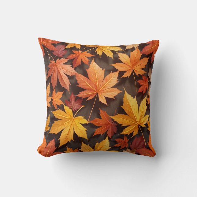 Coussin coussin du feuillage d'automne (Recto)