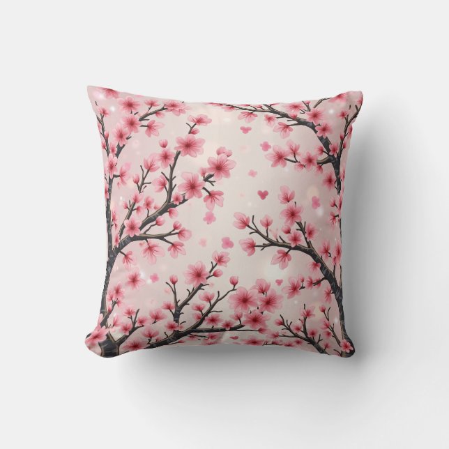 coussin coussin en fleurs de cerisier (Recto)