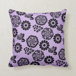 Coussin Coussin Lilac/Violet et Noir Lacy