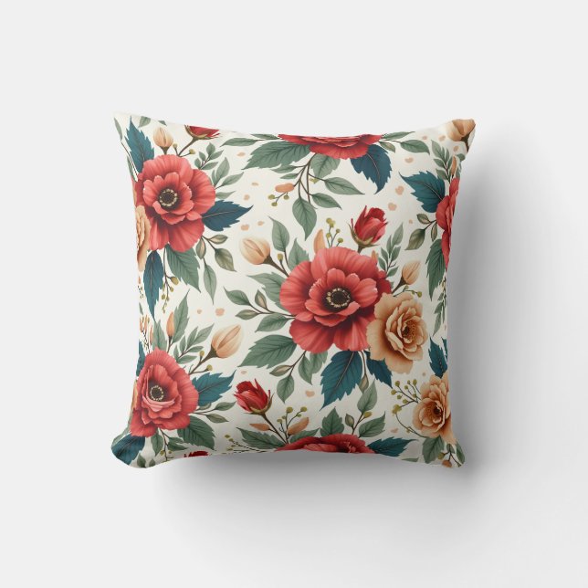 Coussin coussin motif à fleurs (Recto)
