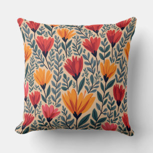 coussin coussin motif à fleurs