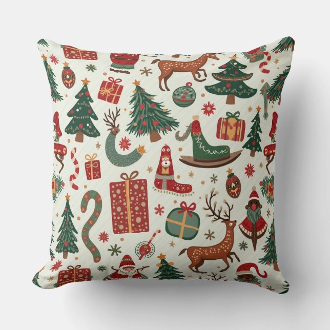 Coussin coussin motif de Noël (Recto)