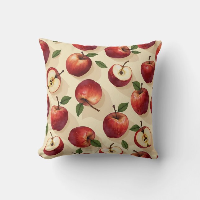 Coussin coussin motif pomme (Recto)