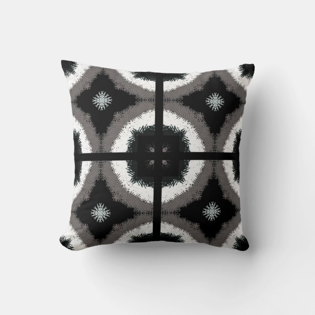 Coussin Coussin-noir et blanc contemporain (Recto)