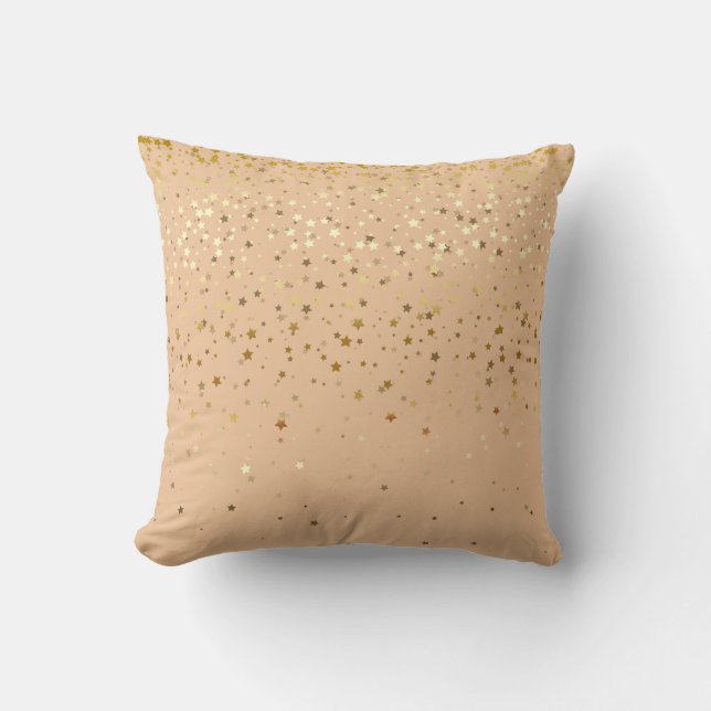 Coussin Coussin-Pêche carrée de petites étoiles d'or (Recto)