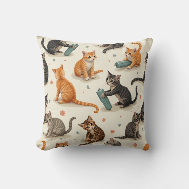 Coussin coussin pour bébé chat mignon (Recto)