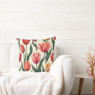 coussin coussin tulipe