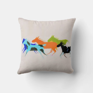 Coussin Coussinettes de poneys peints