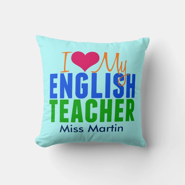 Coussin Coutume de professeur d'Anglais (Recto)