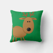 Coussin Coutume drôle de Noël de renne (Verso)