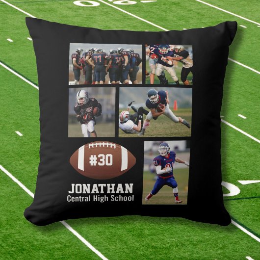 Coussin Coutume Football Photo Collecteur Nom du joueur #