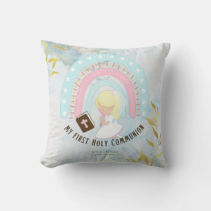 Coussin Coutume Première Sainte Communion Cute Blonde Coif