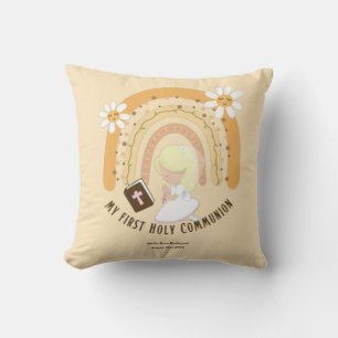 Coussin Coutume Première Sainte Communion Cute Blonde Coif