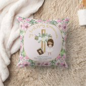 Coussin Coutume Première Sainte Communion Cute Brown Coiff (Couverture)