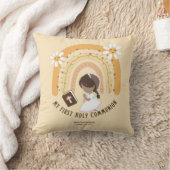 Coussin Coutume Première Sainte Communion Cute Brown Coiff (Couverture)