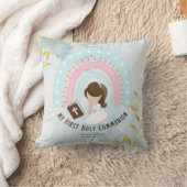 Coussin Coutume Première Sainte Communion Cute Brown Coiff (Couverture)