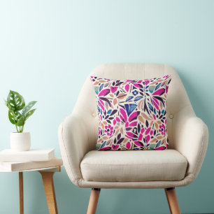 Coussin Coutures colorées Boho Aquarelle
