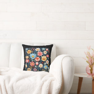 Coussin Couvercle à duvet à fleurs printanières