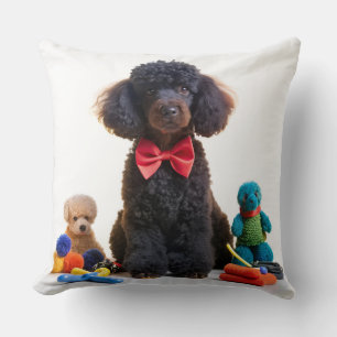 Coussin Couvercle d'oreiller à pouce moelleuse Noire