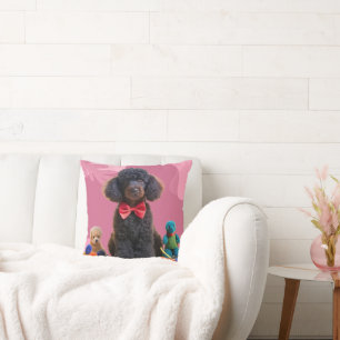 Coussin Couvercle d'oreiller à pouce moelleuse Noire