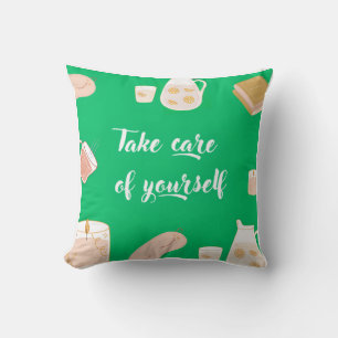 Coussin Couvercle d'oreiller motivationnel vert