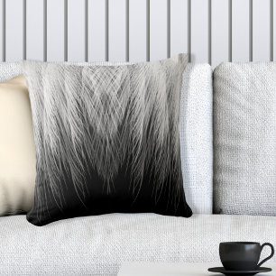Coussin Couvert de plumes Ombre Noir & Blanc