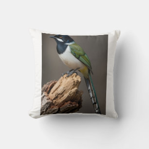 Coussin Couverture bébé en molleton oiseau jay vert exotiq