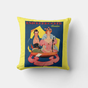 Coussin Couverture de la feuille de théâtre Knickerbocker
