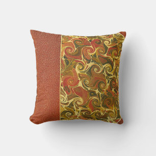 Coussin Couverture de livre ancienne, motif en spirale orn