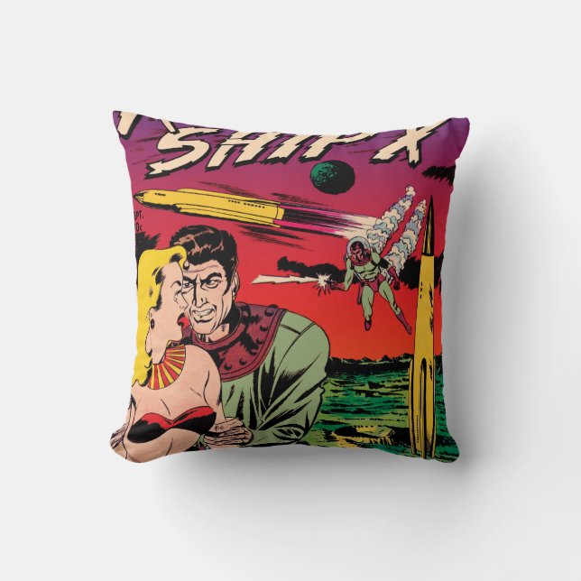 Coussin Couverture de livre de bande dessinée de science-f (Recto)